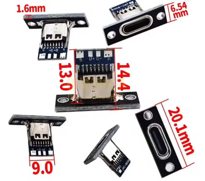 USB-C Buchse auf Pins Adapterplatte Adapterplatine Löten DIY Arduino ESP32