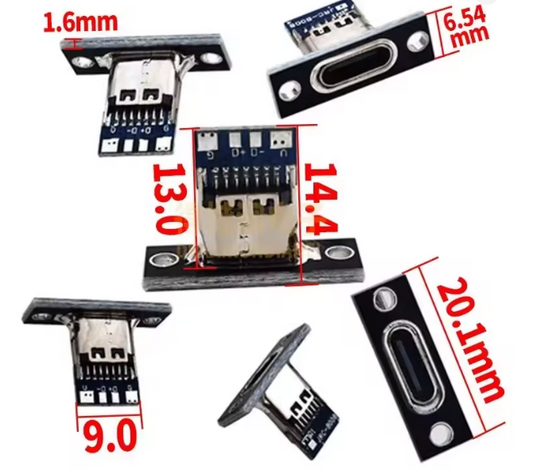 USB-C Buchse auf Pins Adapterplatte Adapterplatine Löten DIY Arduino ESP32